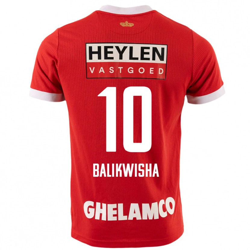Danxen Herren Michel-Ange Balikwisha #10 Rot Weiß Heimtrikot Trikot 2025/26 T-Shirt