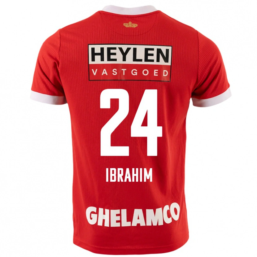 Danxen Herren Aaron Ibrahim #24 Rot Weiß Heimtrikot Trikot 2025/26 T-Shirt