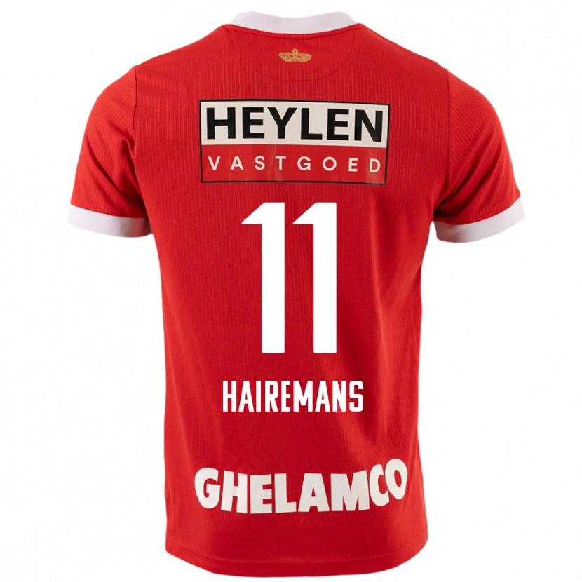 Danxen Herren Geoffry Hairemans #11 Rot Weiß Heimtrikot Trikot 2025/26 T-Shirt