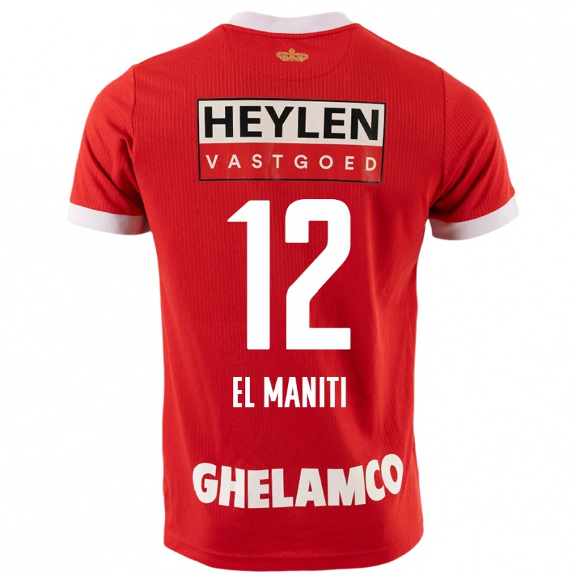 Danxen Herren Naoufal El Maniti #12 Rot Weiß Heimtrikot Trikot 2025/26 T-Shirt
