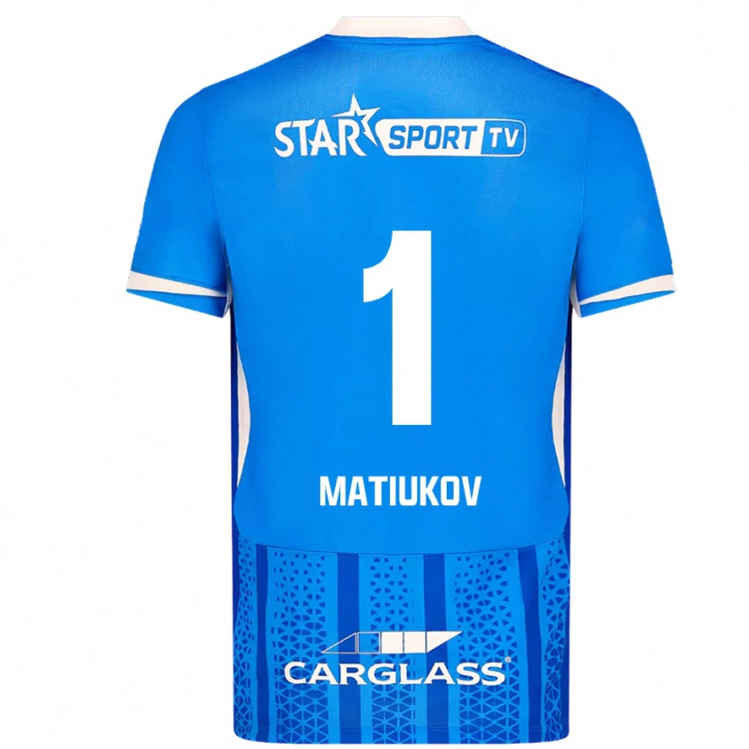 Danxen Herren Platon Matiukov #1 Blau Weiß Heimtrikot Trikot 2025/26 T-Shirt