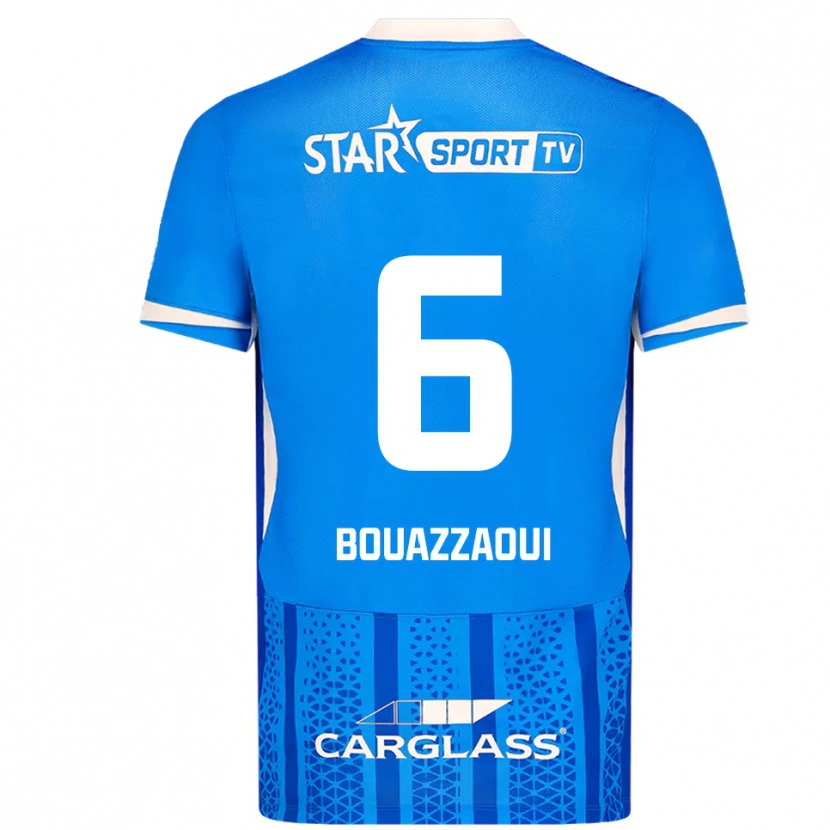 Danxen Herren Ilyas Bouazzaoui #6 Blau Weiß Heimtrikot Trikot 2025/26 T-Shirt