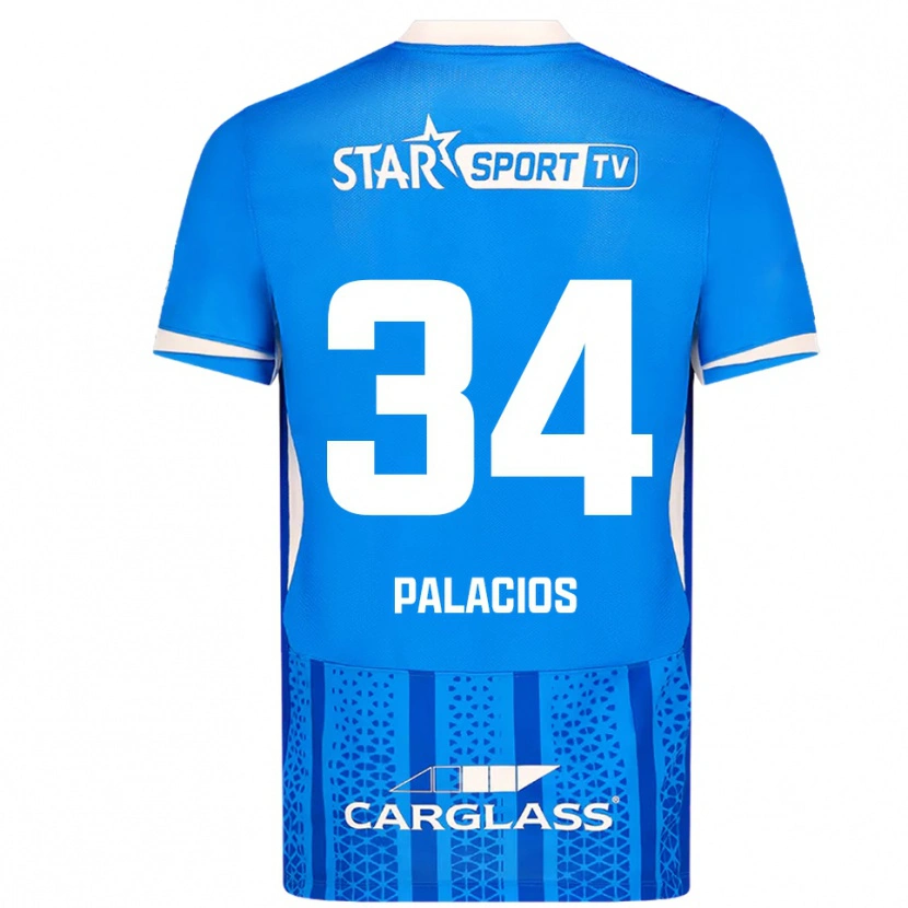 Danxen Herren Adrián Palacios #34 Blau Weiß Heimtrikot Trikot 2025/26 T-Shirt