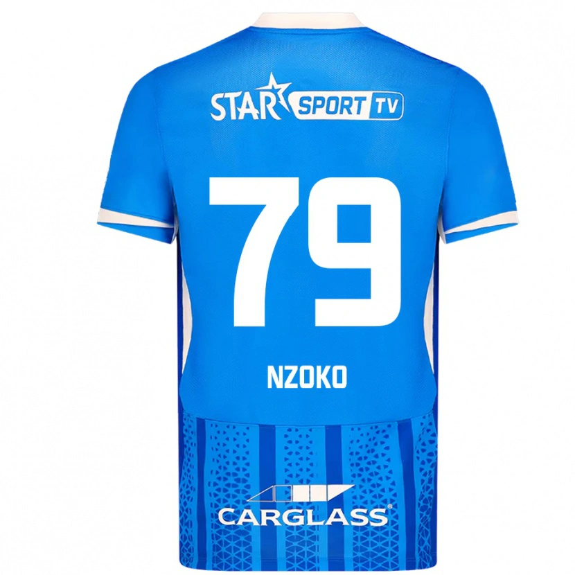 Danxen Herren Djoully Nzoko #79 Blau Weiß Heimtrikot Trikot 2025/26 T-Shirt