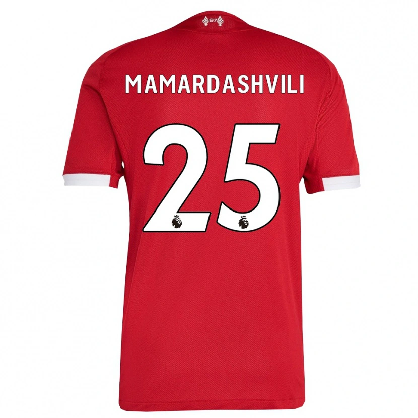 Danxen Herren Giorgi Mamardashvili #25 Rot Weiß Heimtrikot Trikot 2025/26 T-Shirt