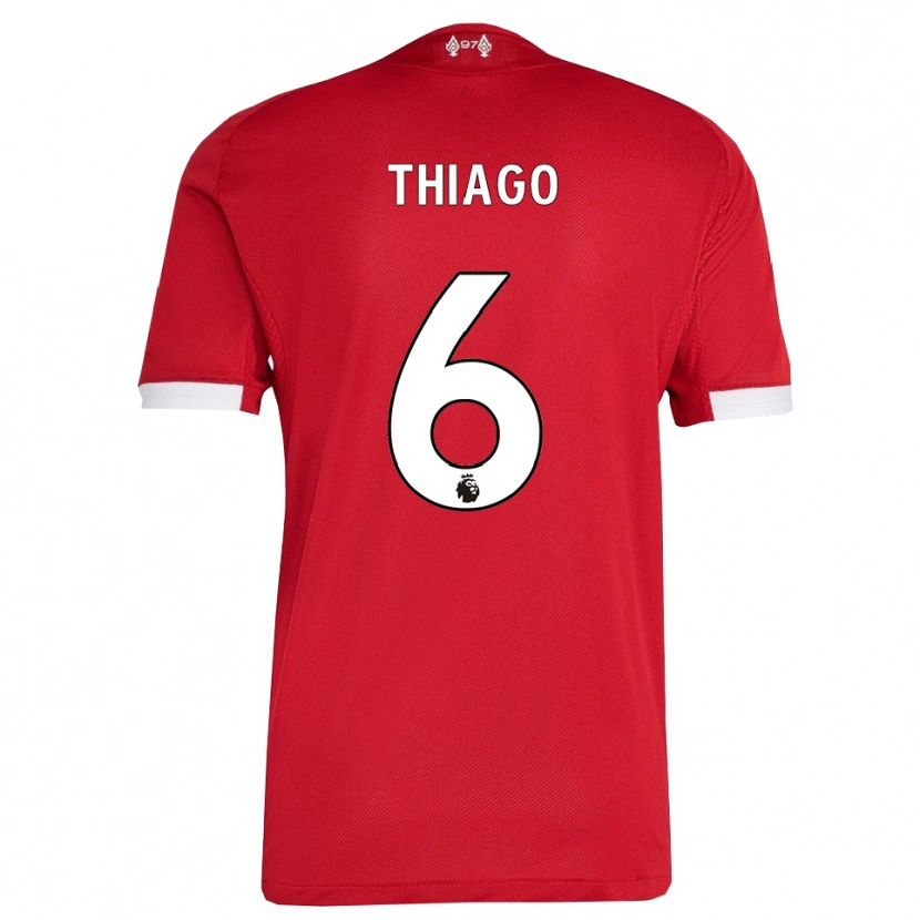 Danxen Herren Thiago #6 Rot Weiß Heimtrikot Trikot 2025/26 T-Shirt