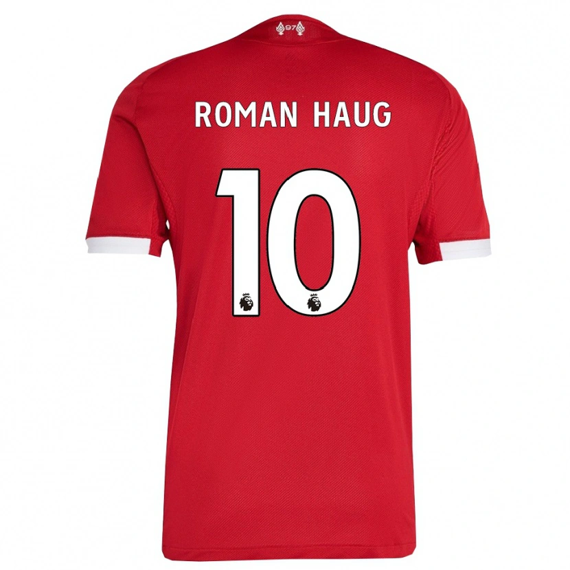 Danxen Herren Sophie Román Haug #10 Rot Weiß Heimtrikot Trikot 2025/26 T-Shirt