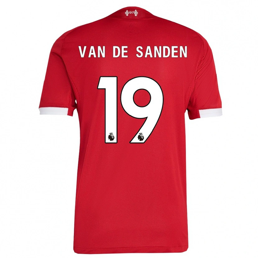 Danxen Herren Shanice Van De Sanden #19 Rot Weiß Heimtrikot Trikot 2025/26 T-Shirt