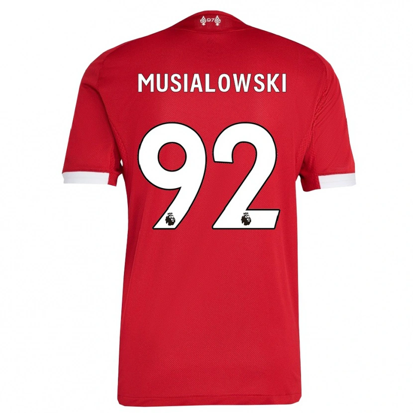 Danxen Herren Mateusz Musialowski #92 Rot Weiß Heimtrikot Trikot 2025/26 T-Shirt