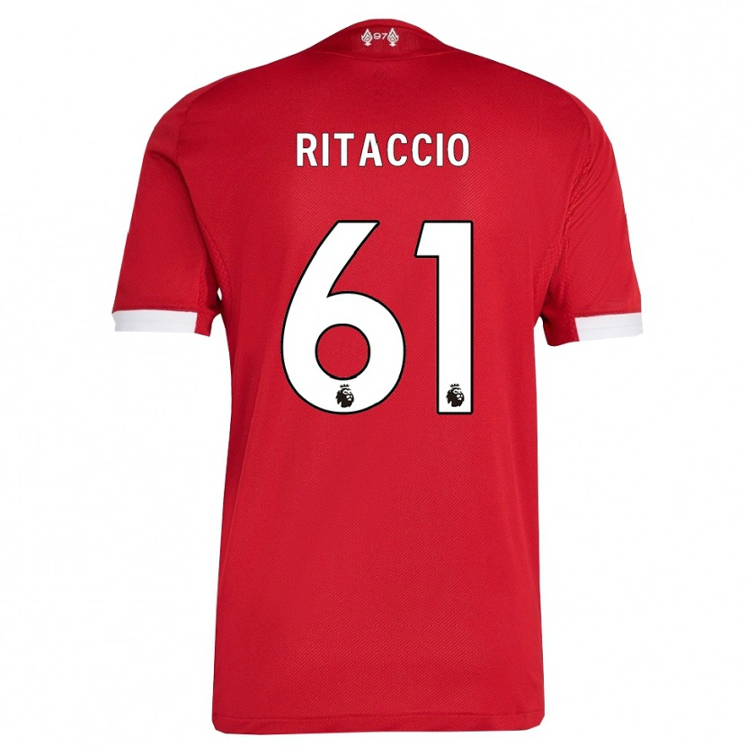 Danxen Herren Matteo Ritaccio #61 Rot Weiß Heimtrikot Trikot 2025/26 T-Shirt