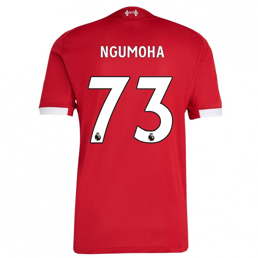 Danxen Herren Rio Ngumoha #73 Rot Weiß Heimtrikot Trikot 2025/26 T-Shirt