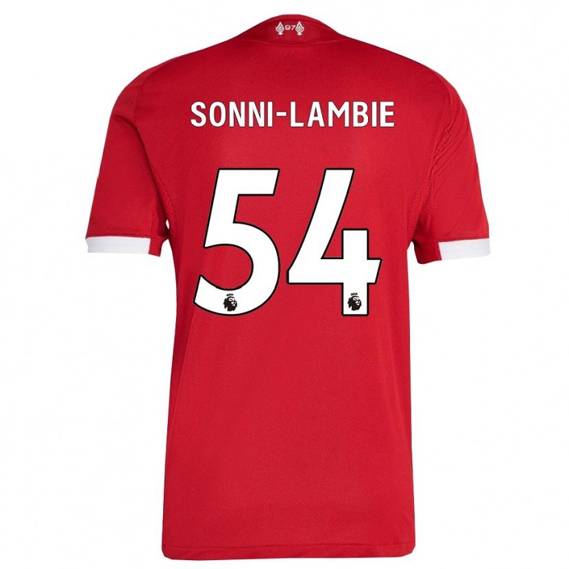 Danxen Herren Joshua Sonni-Lambie #54 Rot Weiß Heimtrikot Trikot 2025/26 T-Shirt