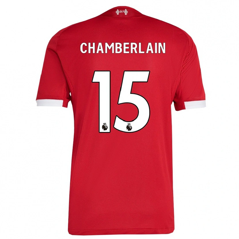 Danxen Herren Alex Oxlade Chamberlain #15 Rot Weiß Heimtrikot Trikot 2025/26 T-Shirt