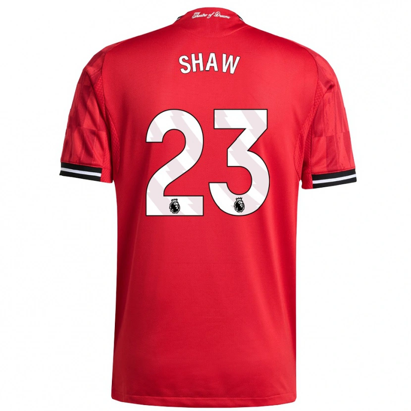 Danxen Herren Luke Shaw #23 Rot Schwarz Weiß Heimtrikot Trikot 2025/26 T-Shirt
