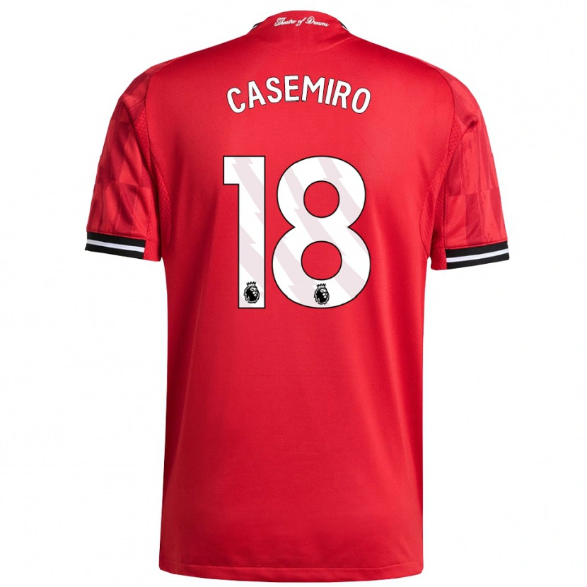 Danxen Herren Casemiro #18 Rot Schwarz Weiß Heimtrikot Trikot 2025/26 T-Shirt