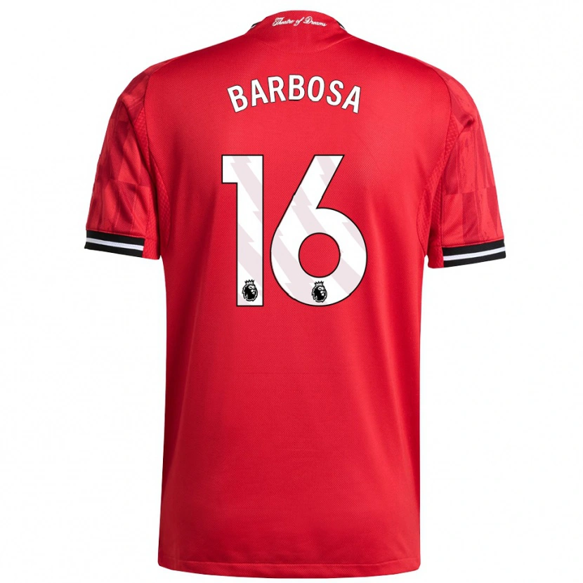 Danxen Herren Neithan Barbosa #16 Rot Schwarz Weiß Heimtrikot Trikot 2025/26 T-Shirt