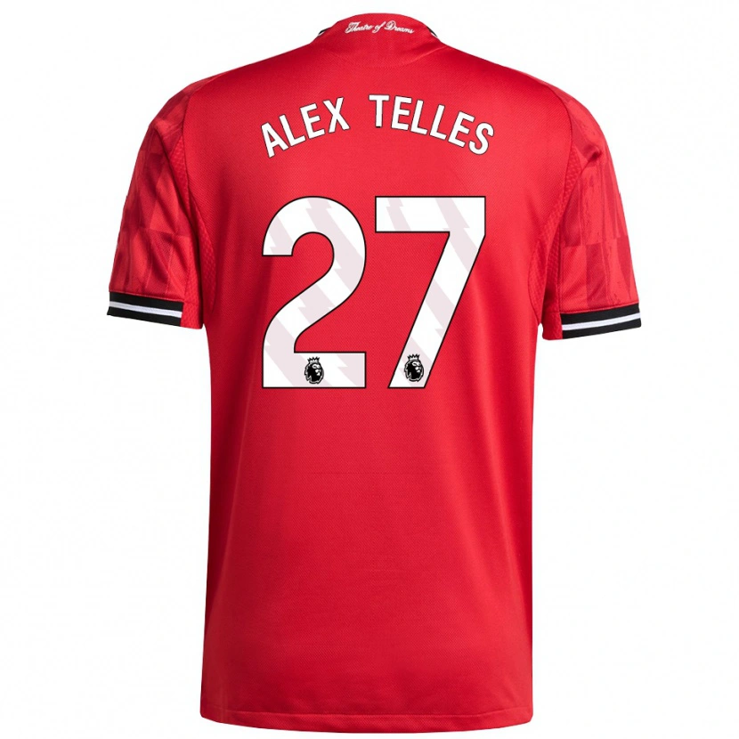 Danxen Herren Alex Nicolao Telles #27 Rot Schwarz Weiß Heimtrikot Trikot 2025/26 T-Shirt