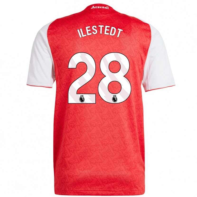 Danxen Herren Amanda Ilestedt #28 Rot Weiß Heimtrikot Trikot 2025/26 T-Shirt