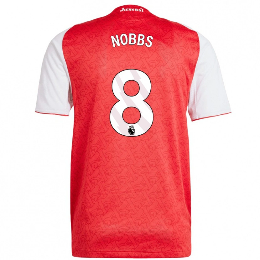Danxen Herren Nobbs #8 Rot Weiß Heimtrikot Trikot 2025/26 T-Shirt