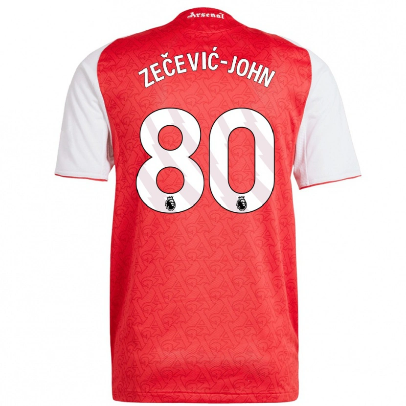 Danxen Herren Louis Zečević-John #80 Rot Weiß Heimtrikot Trikot 2025/26 T-Shirt