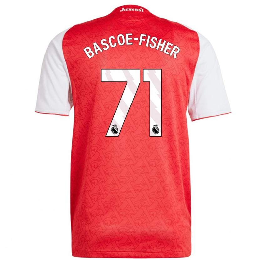 Danxen Herren Jakai Bascoe-Fisher #71 Rot Weiß Heimtrikot Trikot 2025/26 T-Shirt