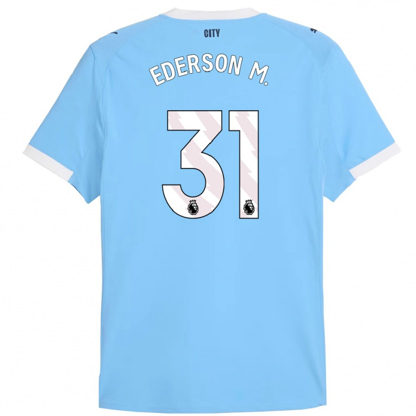 Danxen Herren Ederson #31 Himmelblau Weiß Heimtrikot Trikot 2025/26 T-Shirt