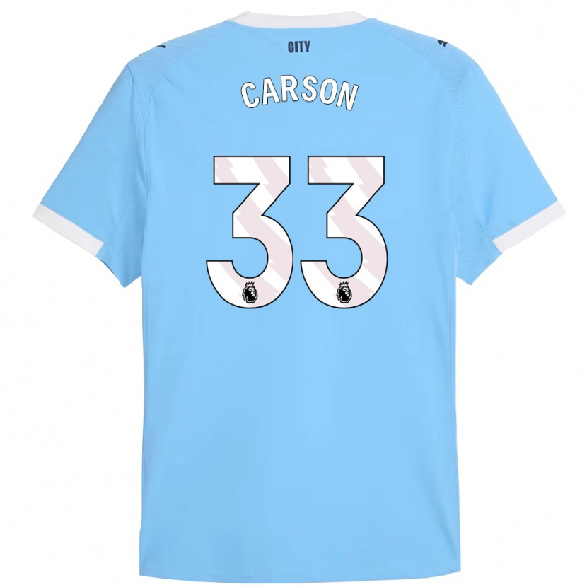 Danxen Herren Scott Carson #33 Himmelblau Weiß Heimtrikot Trikot 2025/26 T-Shirt