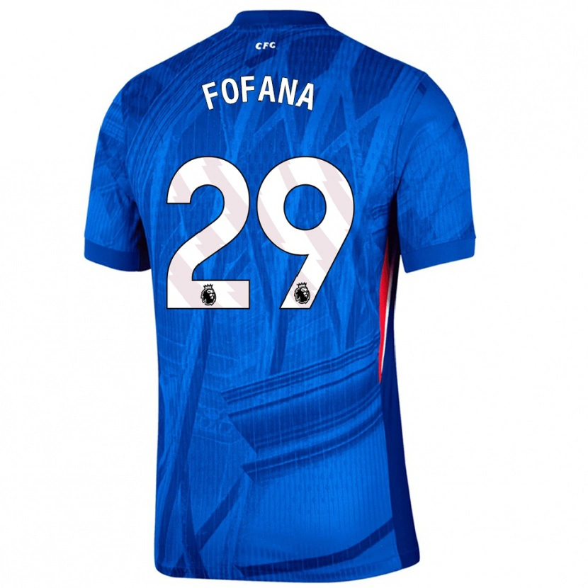 Danxen Herren Wesley Fofana #29 Blau Weiß Heimtrikot Trikot 2025/26 T-Shirt