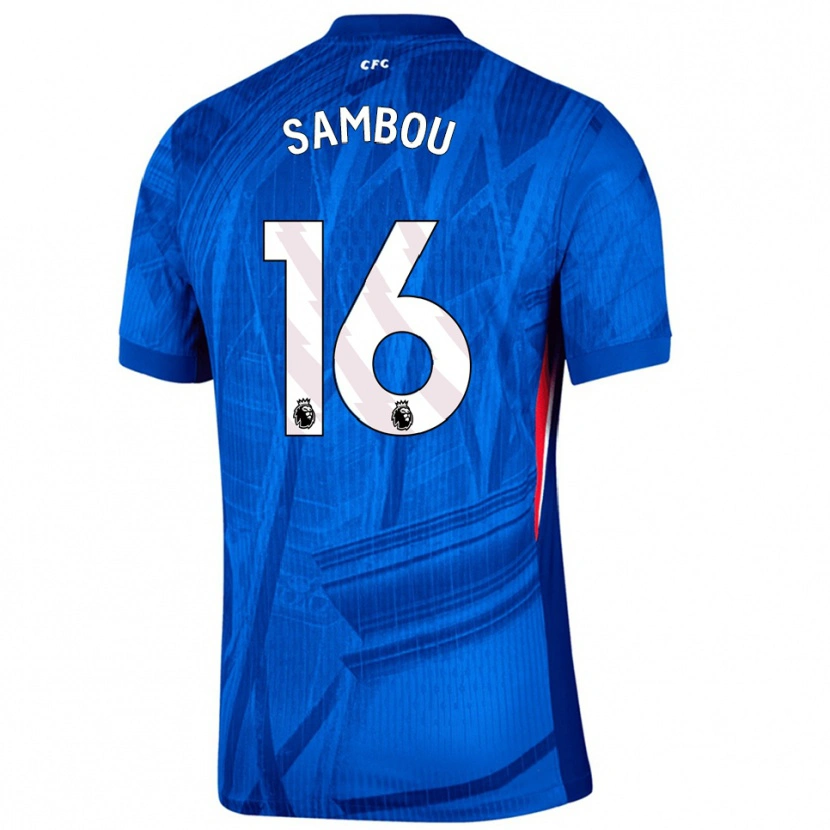 Danxen Herren Gabriel Sambou #16 Blau Weiß Heimtrikot Trikot 2025/26 T-Shirt