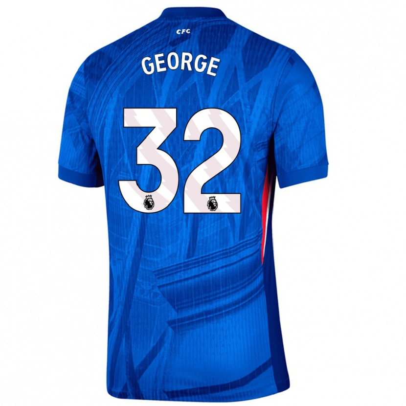 Danxen Herren Tyrique George #32 Blau Weiß Heimtrikot Trikot 2025/26 T-Shirt