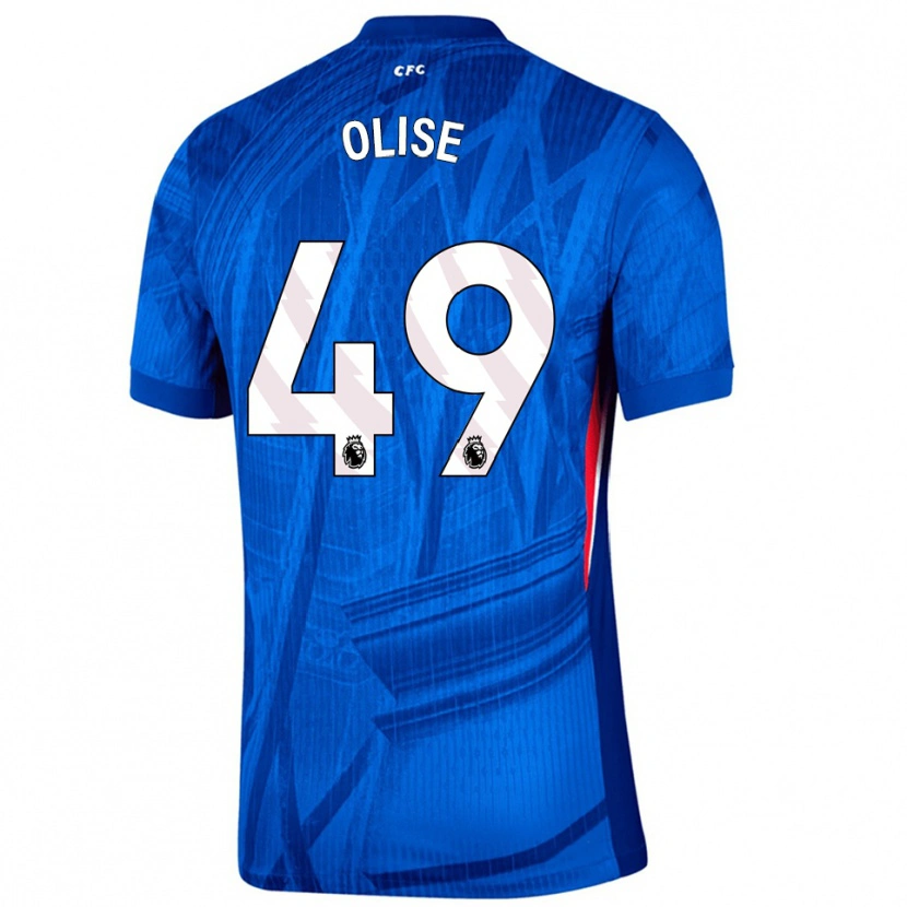 Danxen Herren Richard Olise #49 Blau Weiß Heimtrikot Trikot 2025/26 T-Shirt