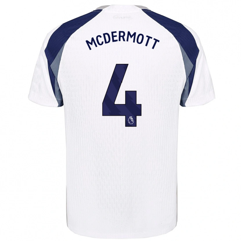 Danxen Herren Pele Arganese-Mcdermott #4 Weiß Marineblau Heimtrikot Trikot 2025/26 T-Shirt