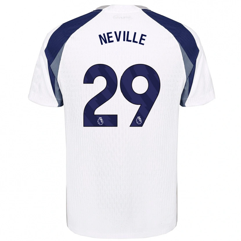 Danxen Herren Ashleigh Neville #29 Weiß Marineblau Heimtrikot Trikot 2025/26 T-Shirt