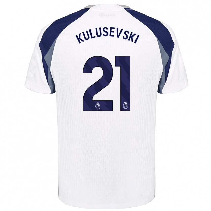 Danxen Herren Dejan Kulusevski #21 Weiß Marineblau Heimtrikot Trikot 2025/26 T-Shirt