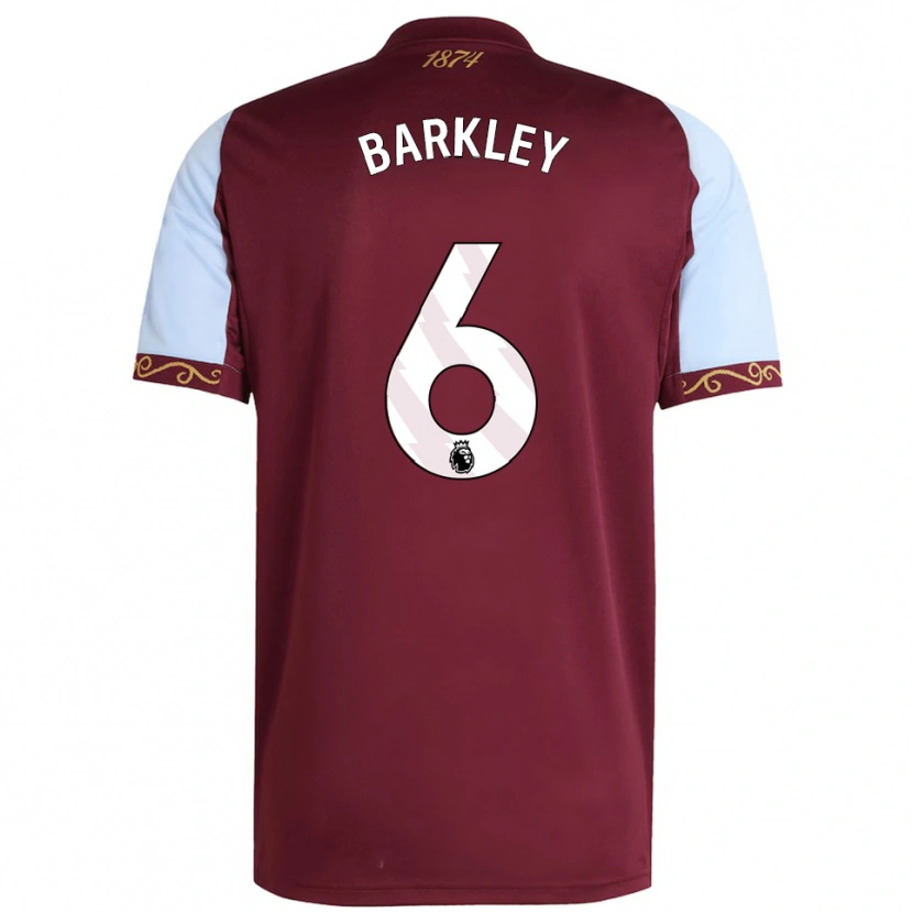 Danxen Herren Ross Barkley #6 Burgunderrot Himmelblau Heimtrikot Trikot 2025/26 T-Shirt