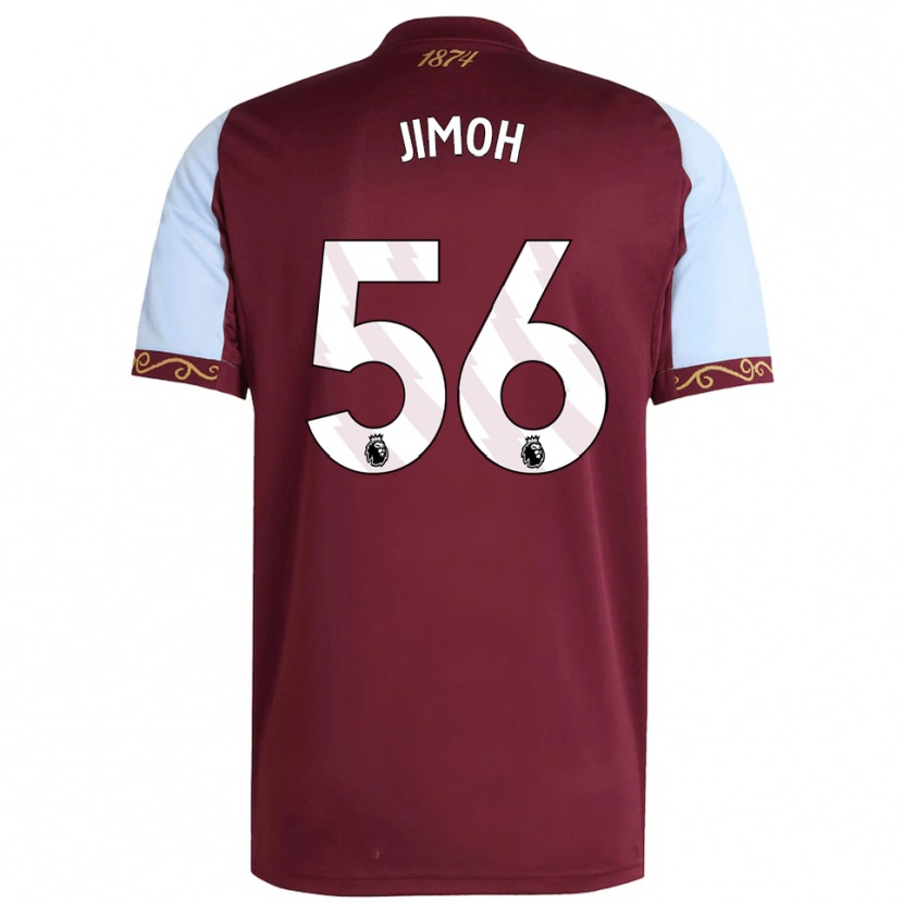 Danxen Herren Jamaldeen Jimoh-Aloba #56 Burgunderrot Himmelblau Heimtrikot Trikot 2025/26 T-Shirt