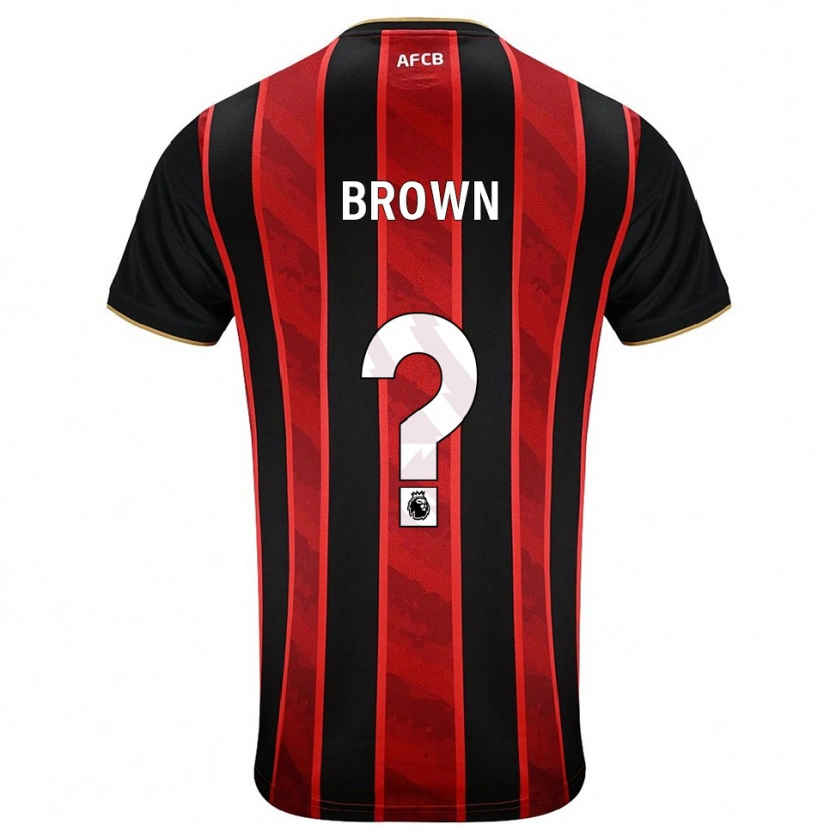 Danxen Herren Lewis Brown #0 Rot Schwarz Heimtrikot Trikot 2025/26 T-Shirt