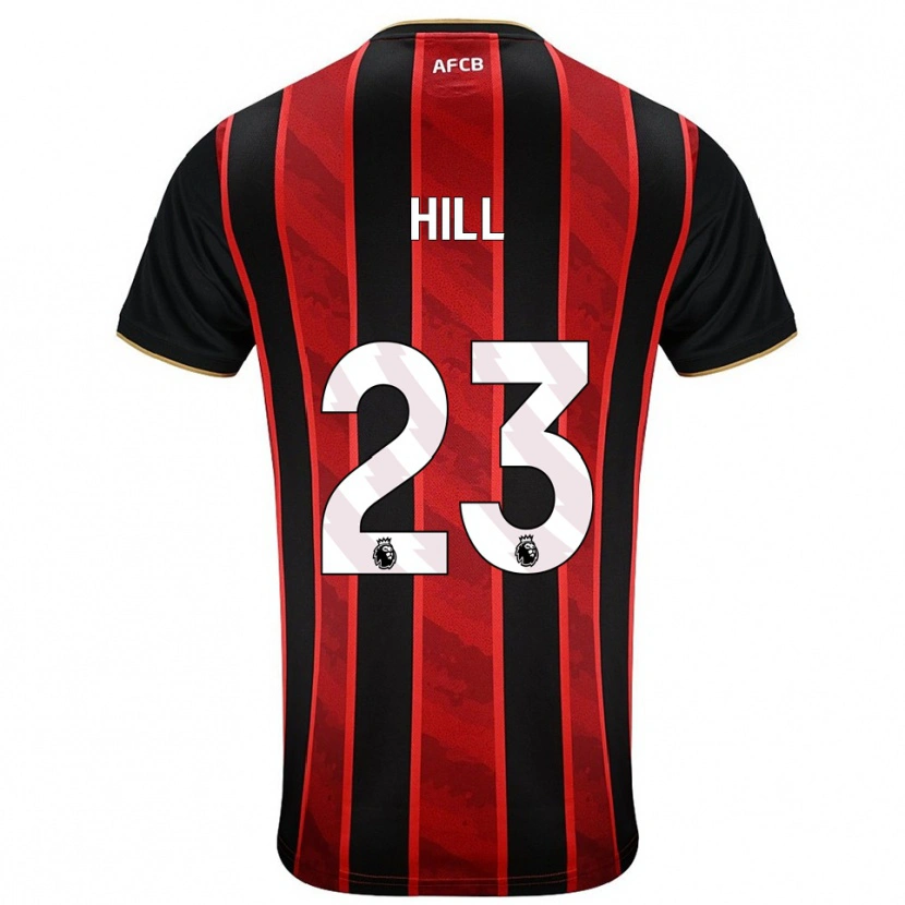 Danxen Herren James Hill #23 Rot Schwarz Heimtrikot Trikot 2025/26 T-Shirt