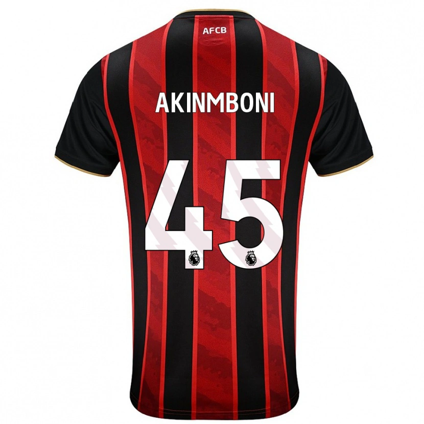 Danxen Herren Matai Akinmboni #45 Rot Schwarz Heimtrikot Trikot 2025/26 T-Shirt