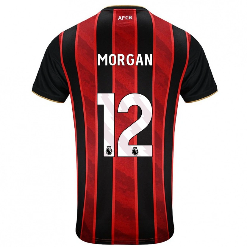 Danxen Herren Ollie Morgan #12 Rot Schwarz Heimtrikot Trikot 2025/26 T-Shirt