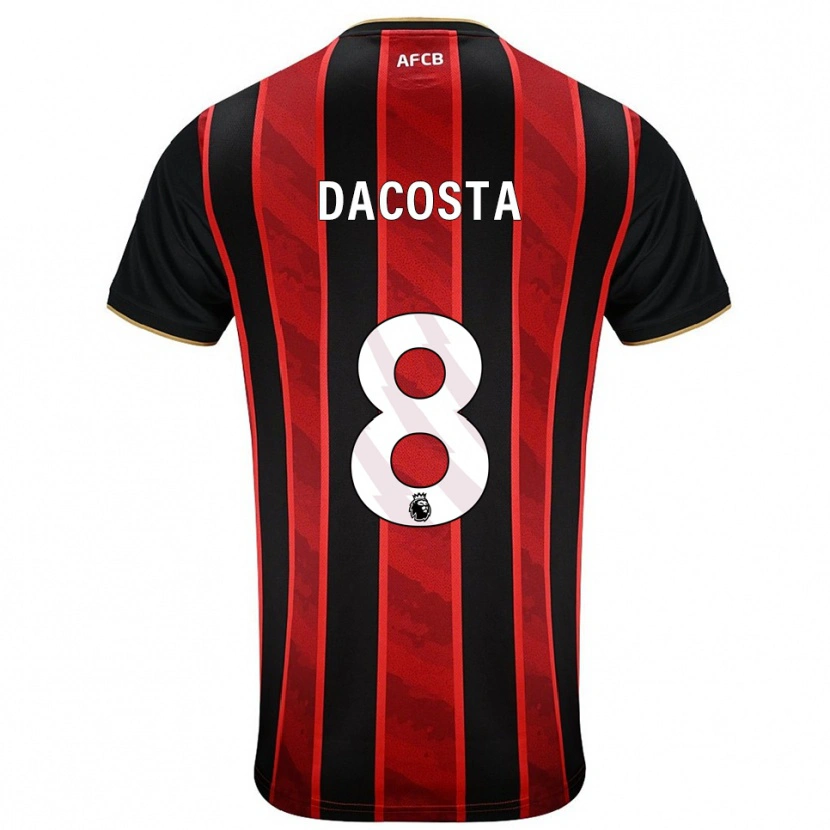 Danxen Herren Malcom Dacosta #8 Rot Schwarz Heimtrikot Trikot 2025/26 T-Shirt
