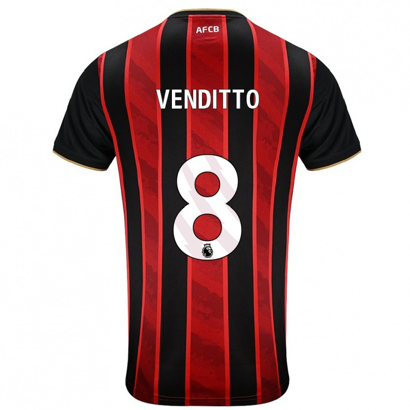 Danxen Herren Olivia Venditto #8 Rot Schwarz Heimtrikot Trikot 2025/26 T-Shirt
