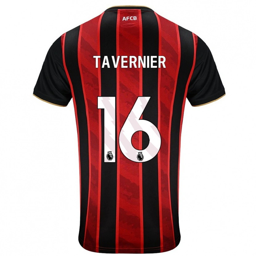Danxen Herren Marcus Tavernier #16 Rot Schwarz Heimtrikot Trikot 2025/26 T-Shirt