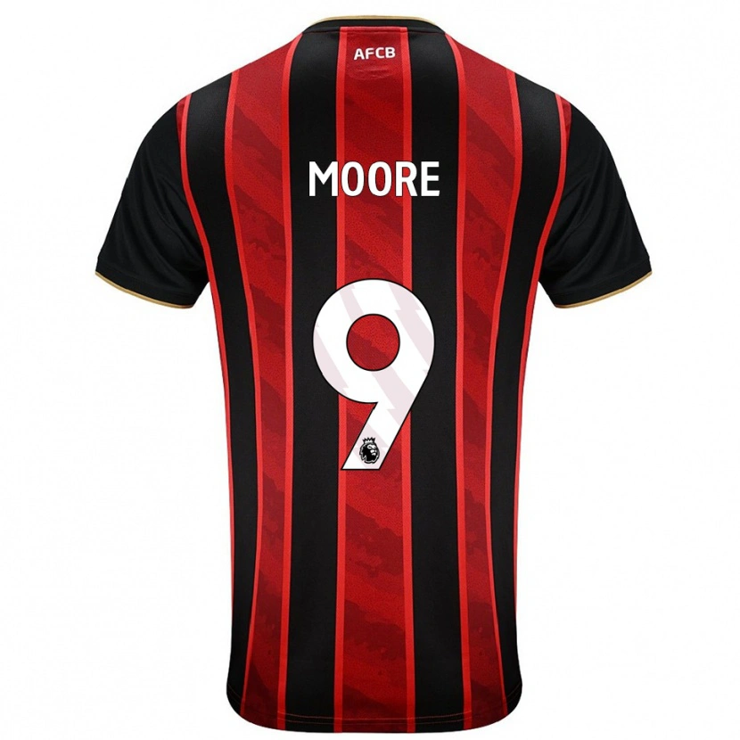 Danxen Herren Kobel Moore #9 Rot Schwarz Heimtrikot Trikot 2025/26 T-Shirt