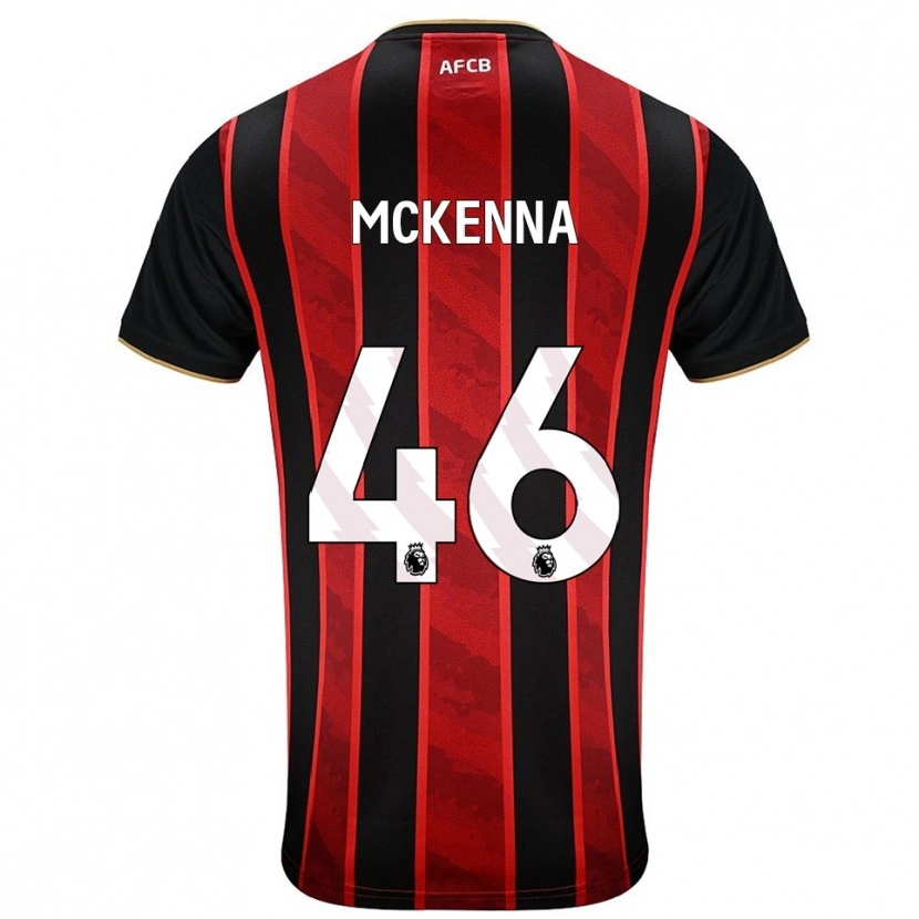Danxen Herren Callan Mckenna #46 Rot Schwarz Heimtrikot Trikot 2025/26 T-Shirt