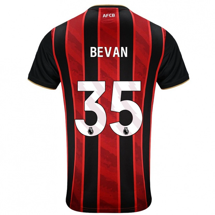 Danxen Herren Owen Bevan #35 Rot Schwarz Heimtrikot Trikot 2025/26 T-Shirt