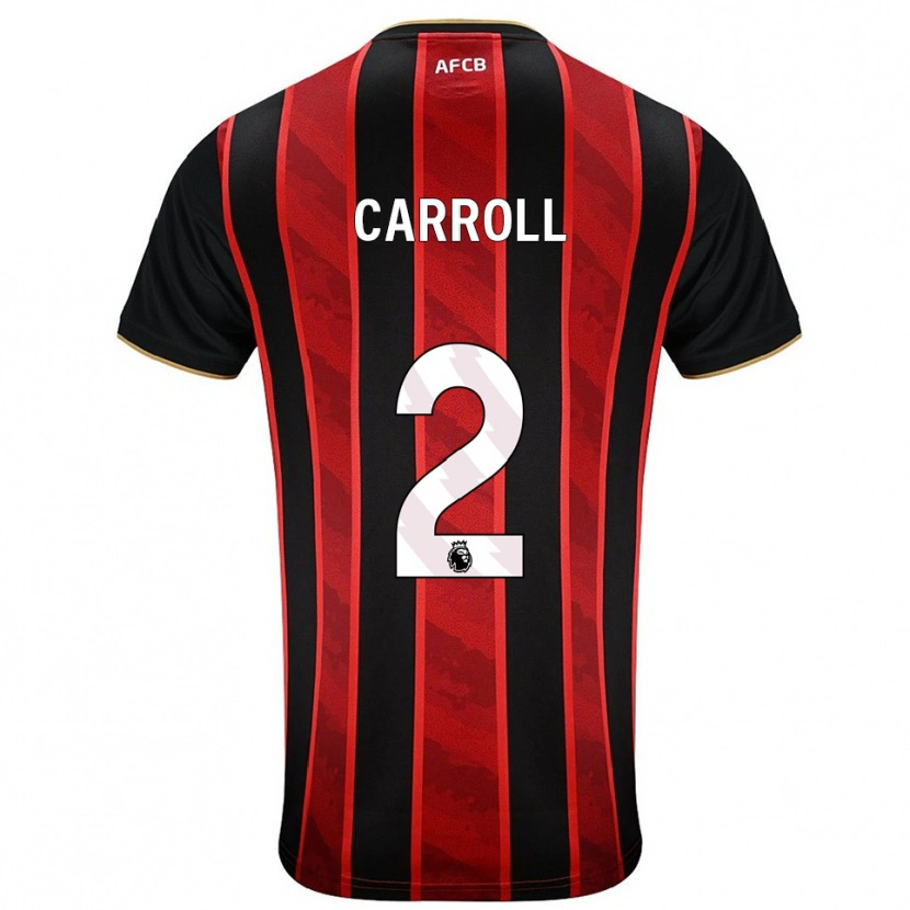 Danxen Herren Ryan Carroll #2 Rot Schwarz Heimtrikot Trikot 2025/26 T-Shirt