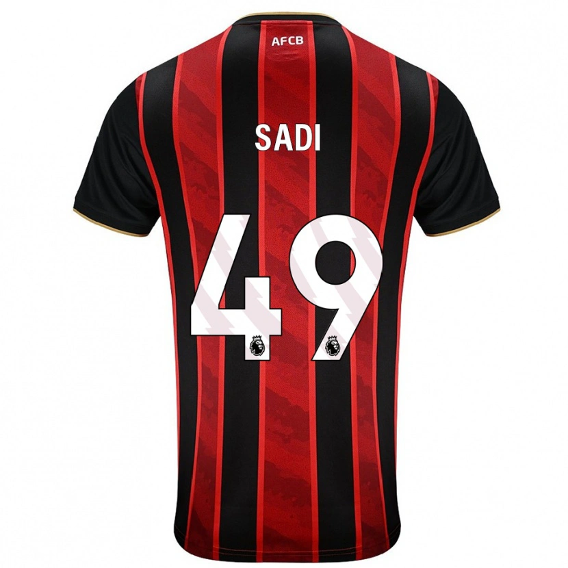 Danxen Herren Dominic Sadi #49 Rot Schwarz Heimtrikot Trikot 2025/26 T-Shirt