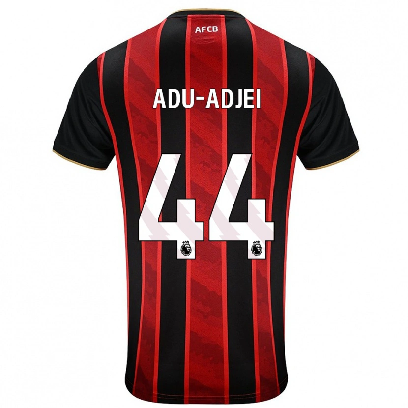 Danxen Herren Daniel Adu-Adjei #44 Rot Schwarz Heimtrikot Trikot 2025/26 T-Shirt