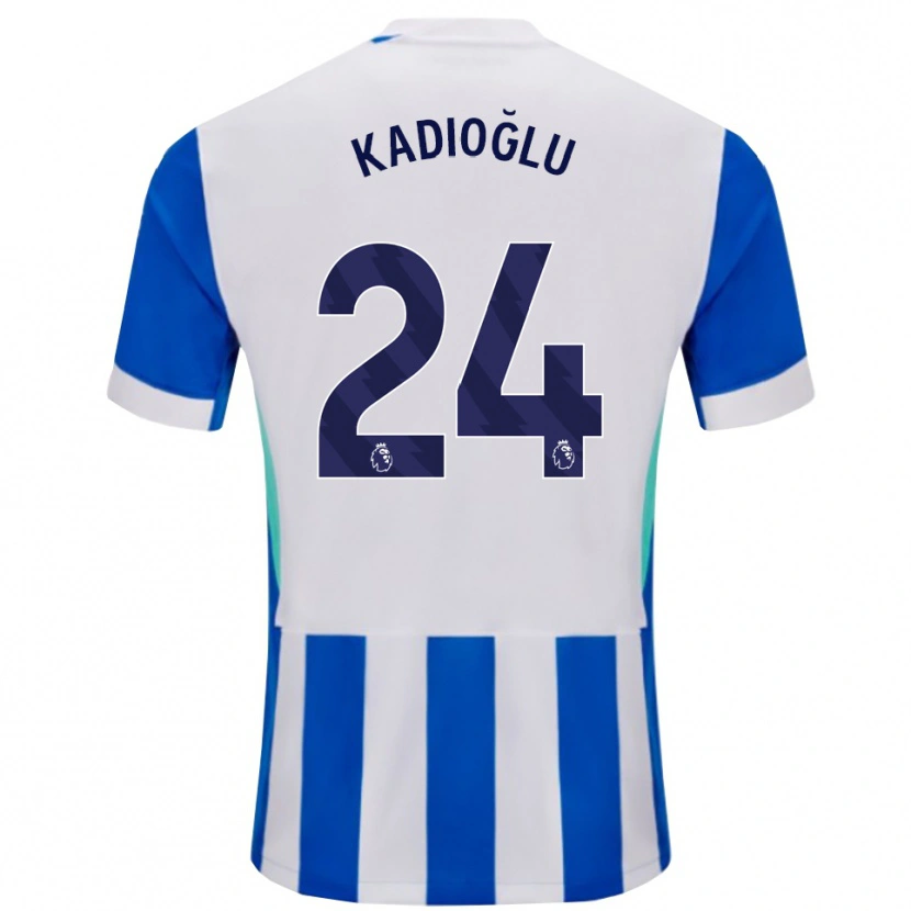 Danxen Herren Ferdi Kadıoğlu #24 Blau Weiß Heimtrikot Trikot 2025/26 T-Shirt